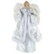 Northlight 18" Lighted White and Silver Angel in a Dress Christmas Tree Topper - Warm White Lights